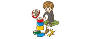 だるま落とし イラストマン人物フリーイラスト素材集