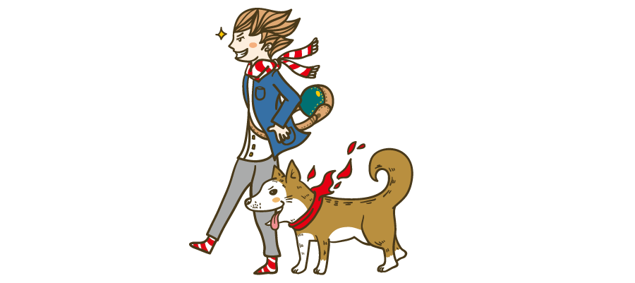 柴犬と人 イラストマン人物フリーイラスト素材集