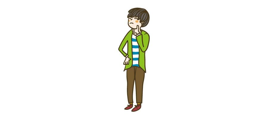 考える人 イラストマン人物フリーイラスト素材集