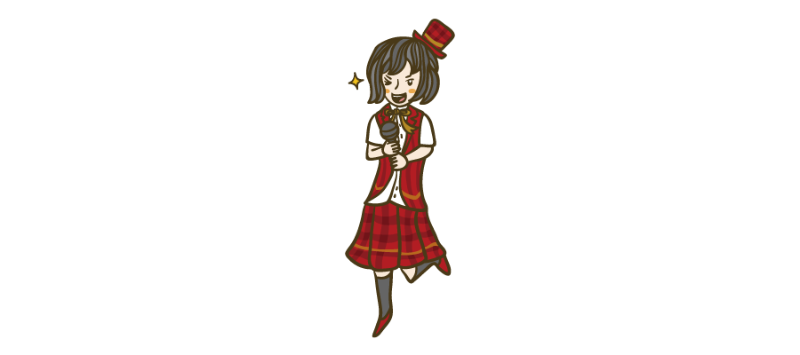 アイドル イラストマン人物フリーイラスト素材集