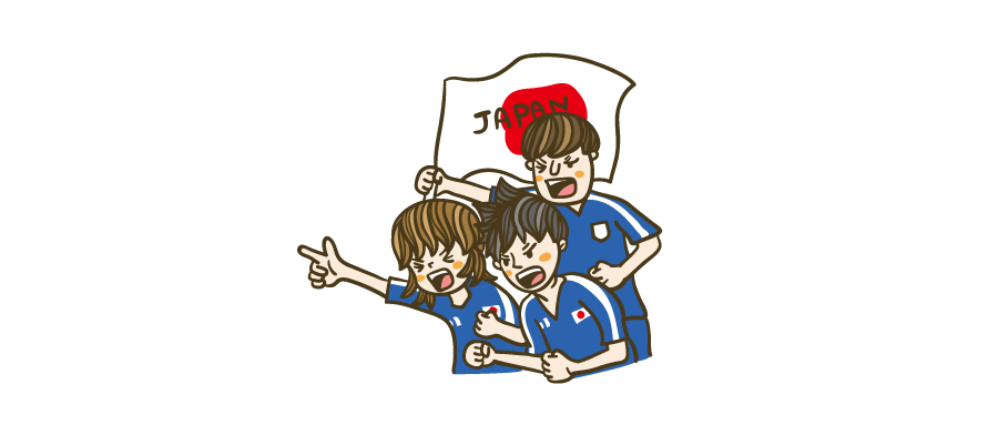 サポーター イラストマン人物フリーイラスト素材集