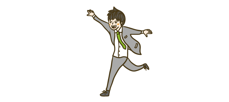 浮かれる人 イラストマン人物フリーイラスト素材集
