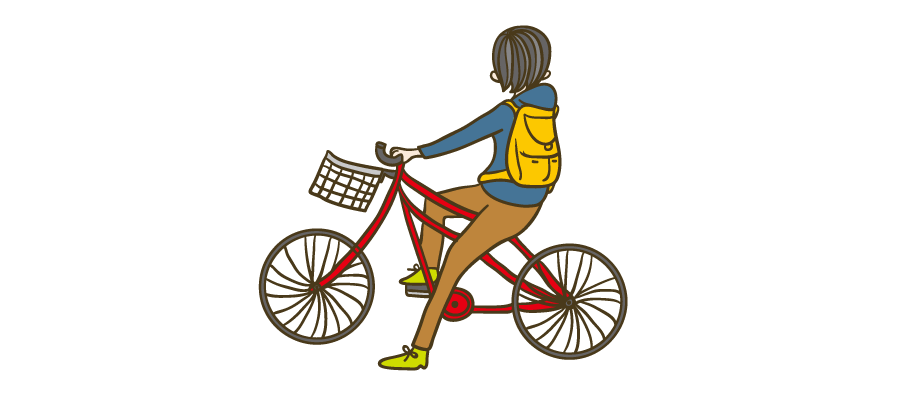 自転車に乗る人 イラストマン人物フリーイラスト素材集