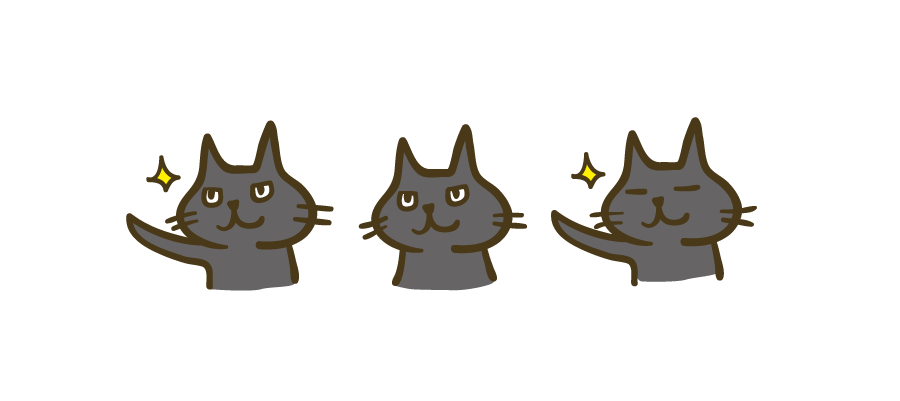 黒猫 イラストマン人物フリーイラスト素材集