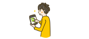 スマホを使う人 イラストマン人物フリーイラスト素材集