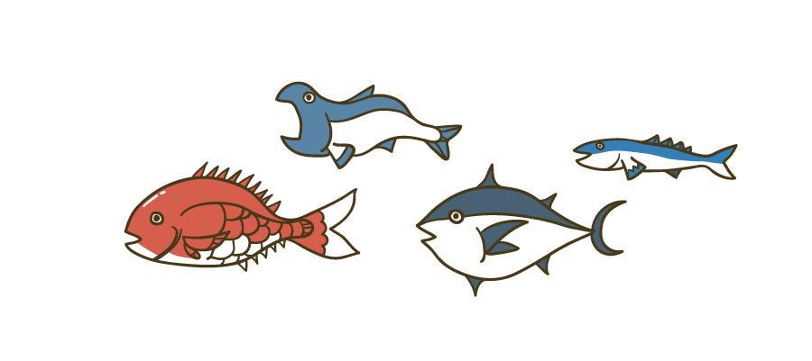 海の魚 イラストマン人物フリーイラスト素材集