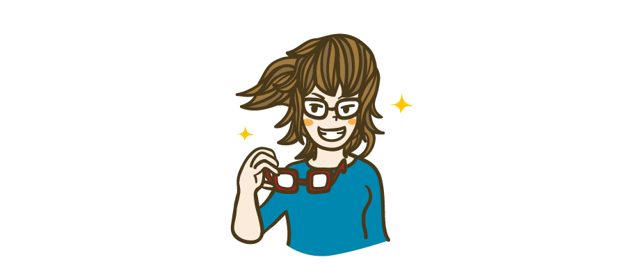 メガネ女子 イラストマン人物フリーイラスト素材集