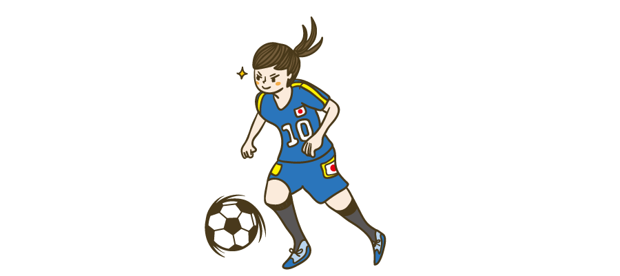 女子サッカー イラストマン人物フリーイラスト素材集