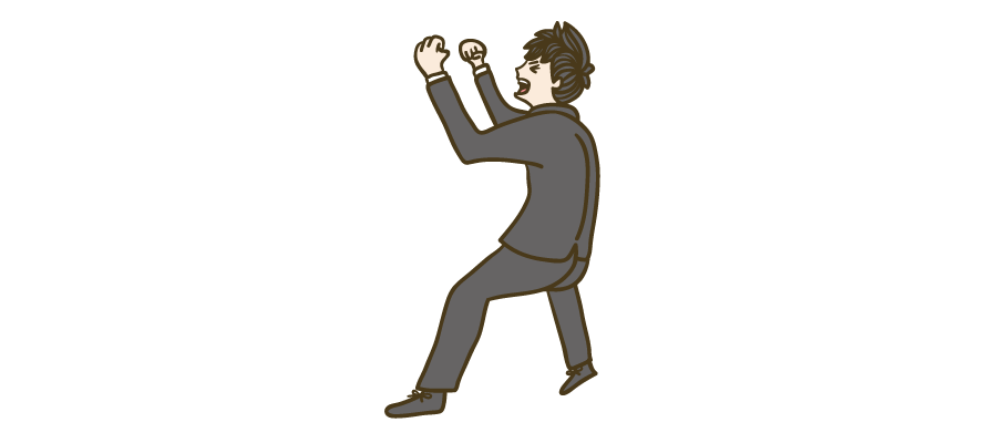 ガッツポーズ イラストマン人物フリーイラスト素材集