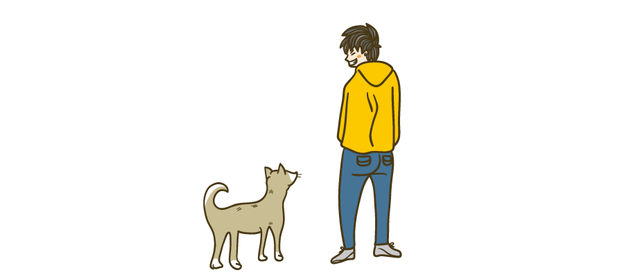 犬と人と イラストマン人物フリーイラスト素材集