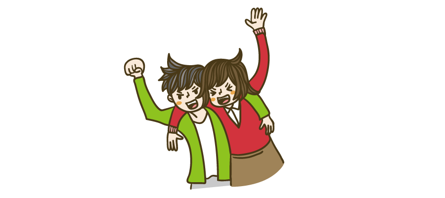 喜ぶ人 イラストマン人物フリーイラスト素材集