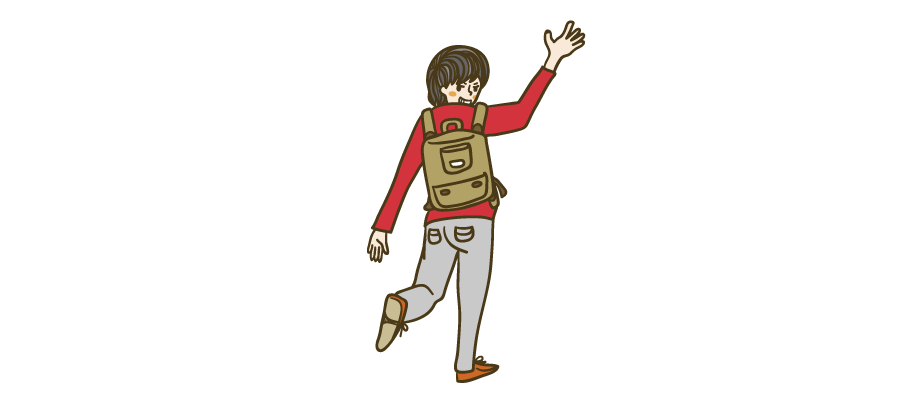 行ってきます | ビジネス・資料に使える人物イラスト専門サイト。