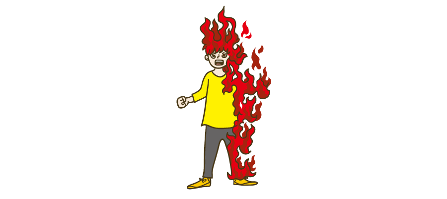 燃える人 イラストマン人物フリーイラスト素材集