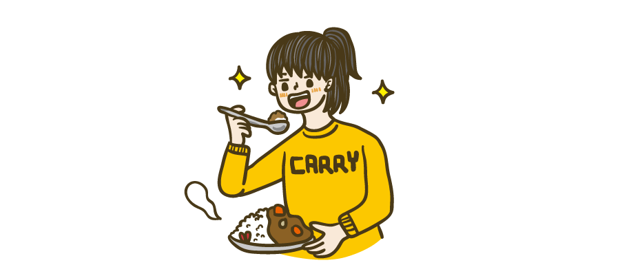 カレーを食べる人 イラストマン人物フリーイラスト素材集