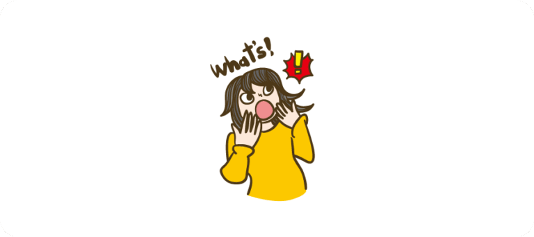 驚愕する女性のイラスト | ビジネス・資料に使える人物イラスト専門サイト。